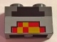 Brick 1 x 2 with Minecraft Pixelated Lit Forge Pattern