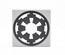 Tile, 2 x 2 light bluish grey с принтом "Эмблема империи Star Wars" 